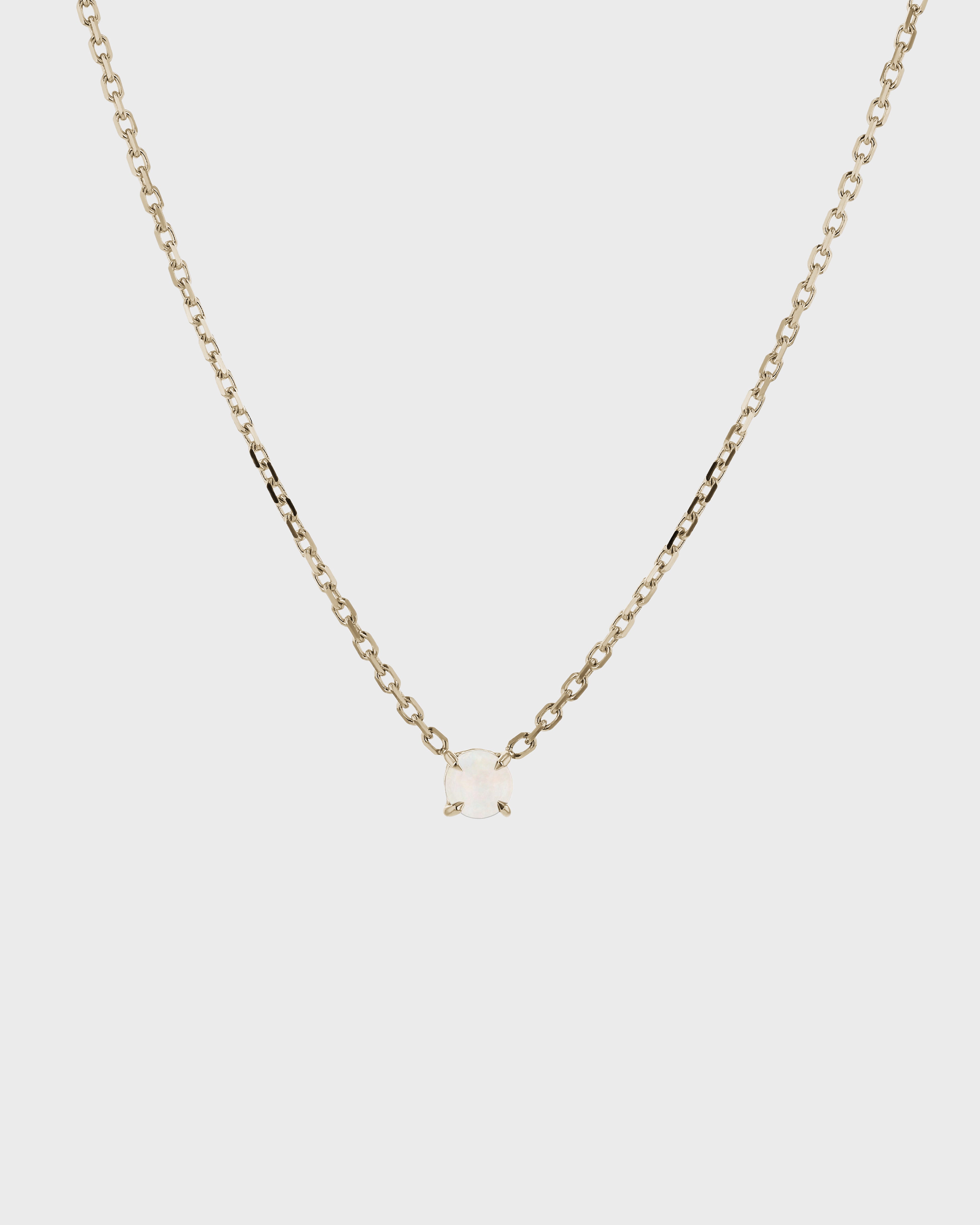 Opal Monogram Gold Pendant Necklace
