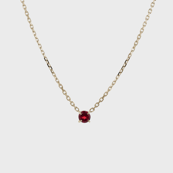 Solo Gemstone Necklace — GLDN