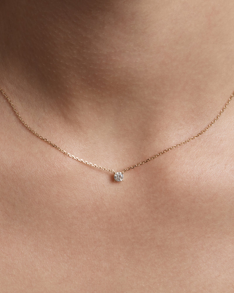 Solitaire Round Diamond Necklace by Sarah & Sebastian
