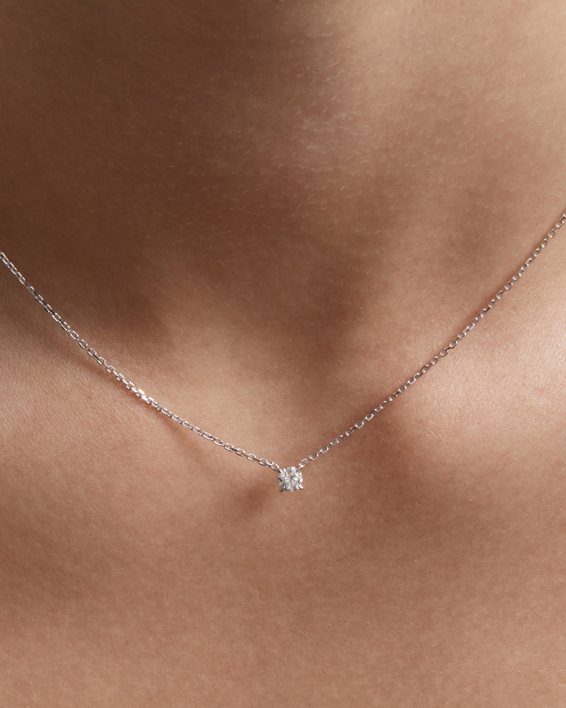 Solitaire Round Diamond Necklace by Sarah & Sebastian