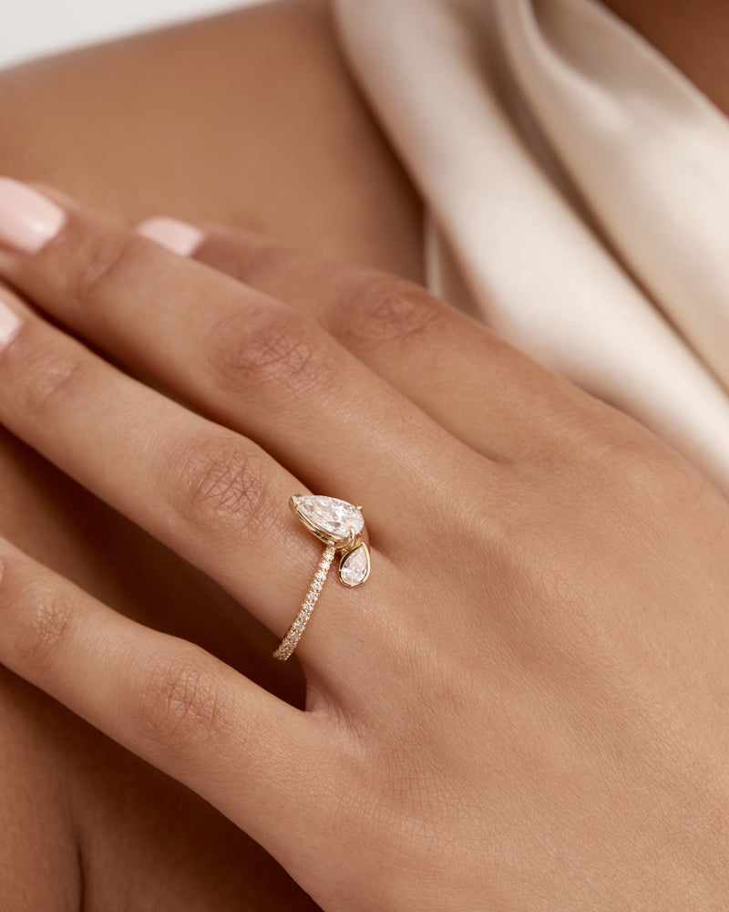 Aria Pear Eternity Engagement Ring by Sarah & Sebastian