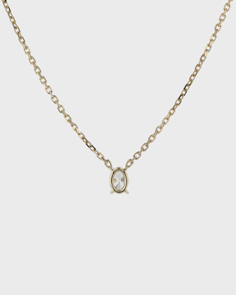 Solitaire Oval Diamond Necklace by Sarah & Sebastian