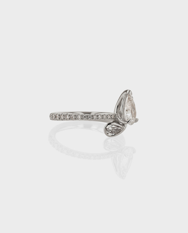 Aria Pear Eternity Engagement Ring by Sarah & Sebastian