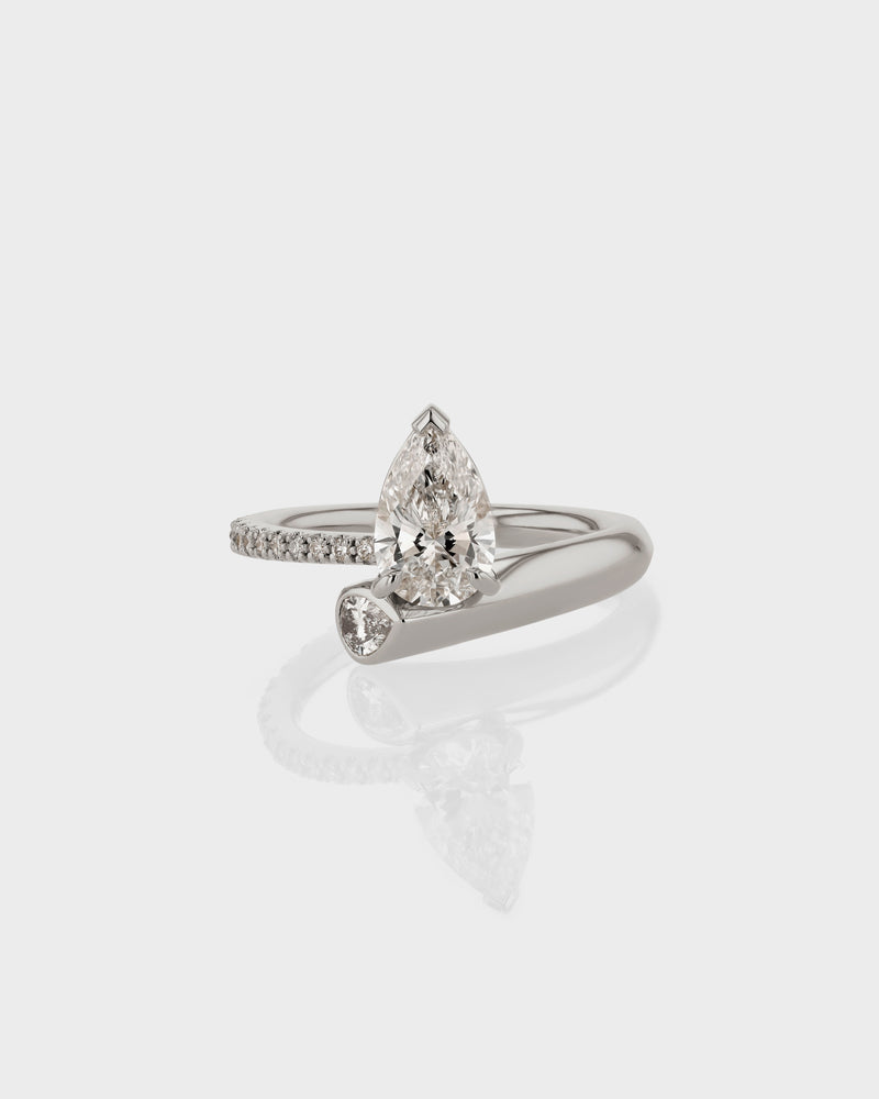 Aria Pear Eternity Engagement Ring by Sarah & Sebastian