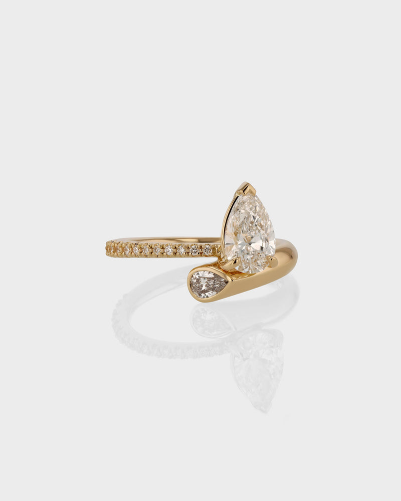 Aria Pear Eternity Engagement Ring by Sarah & Sebastian