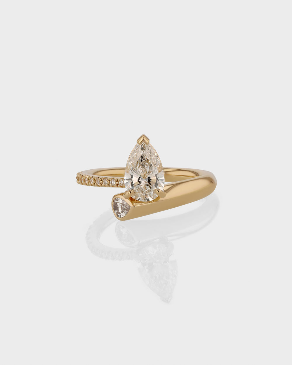 Aria Pear Eternity Engagement Ring by Sarah & Sebastian