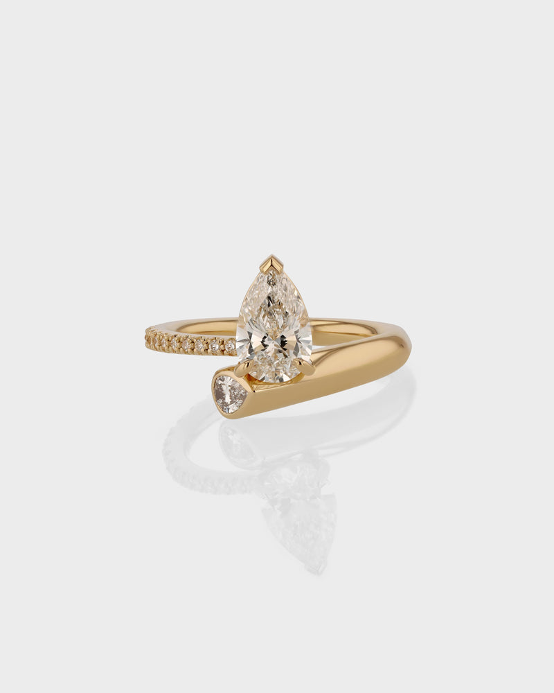 Aria Pear Eternity Engagement Ring by Sarah & Sebastian