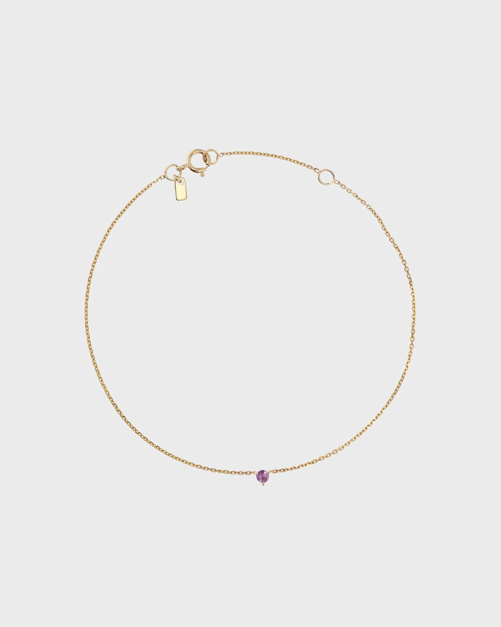 The Petite Amethyst Birthstone Bracelet by Sarah & Sebastian