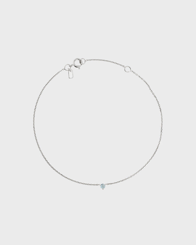 The Petite Aquamarine Birthstone Bracelet by Sarah & Sebastian