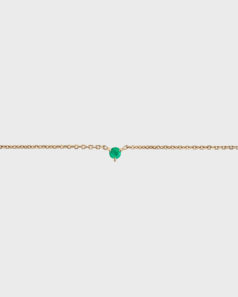 The Petite Emerald Birthstone Bracelet by Sarah & Sebastian