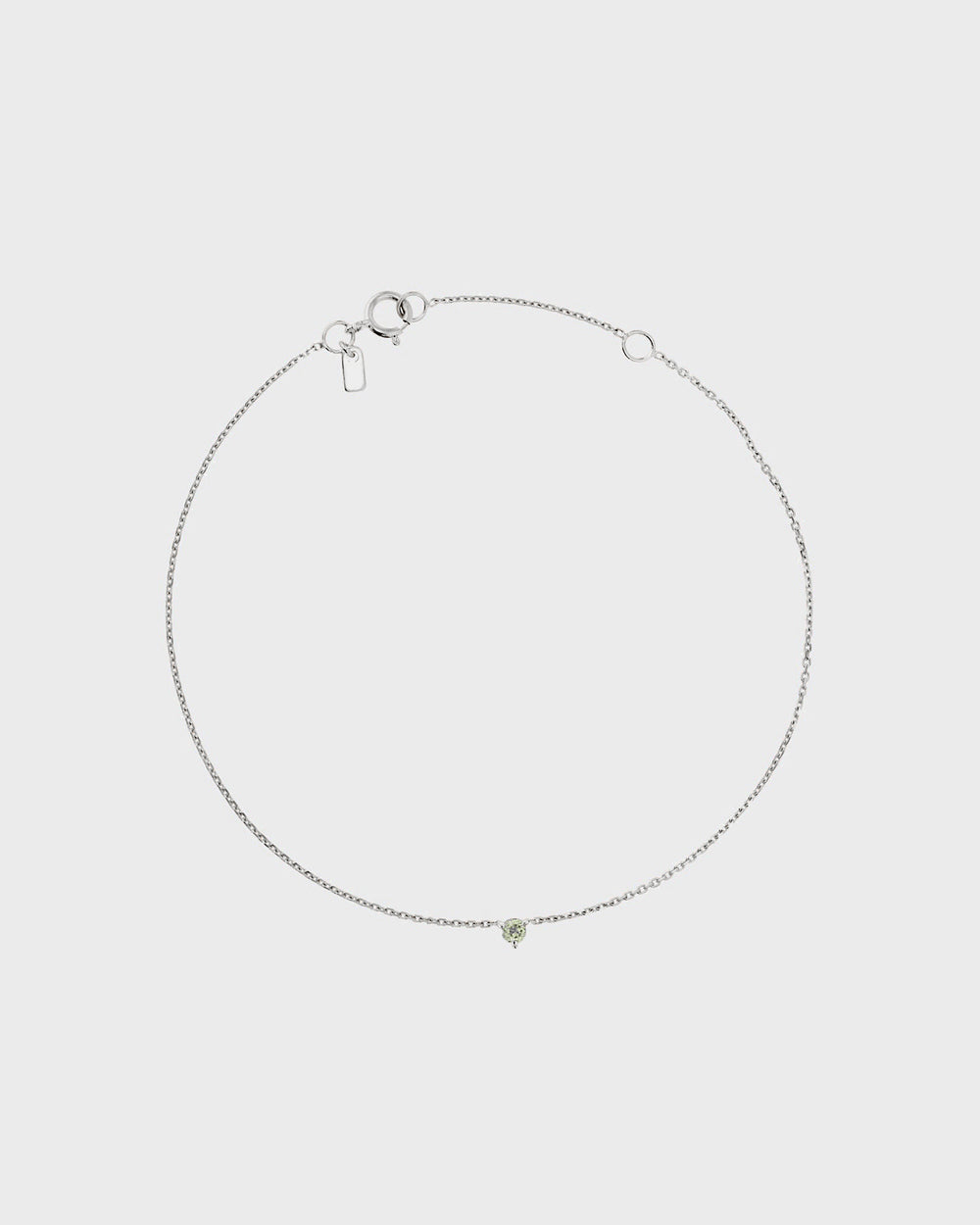 The Petite Peridot Birthstone Bracelet by Sarah & Sebastian