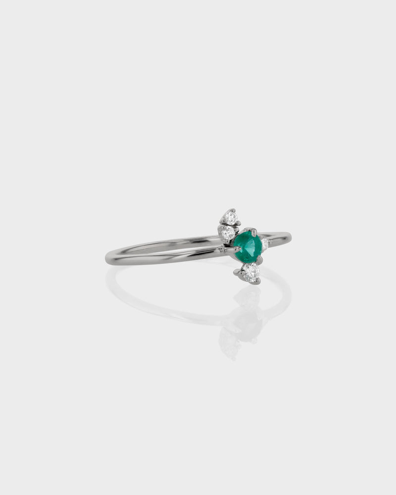 Emerald Cluster Ring