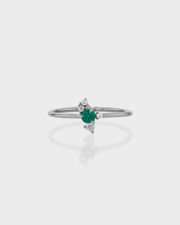 Emerald Cluster Ring