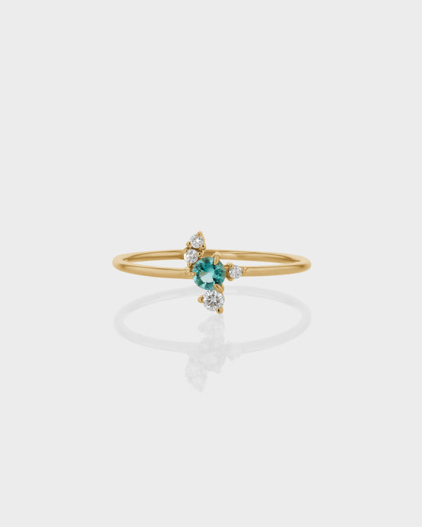 Emerald Cluster Ring