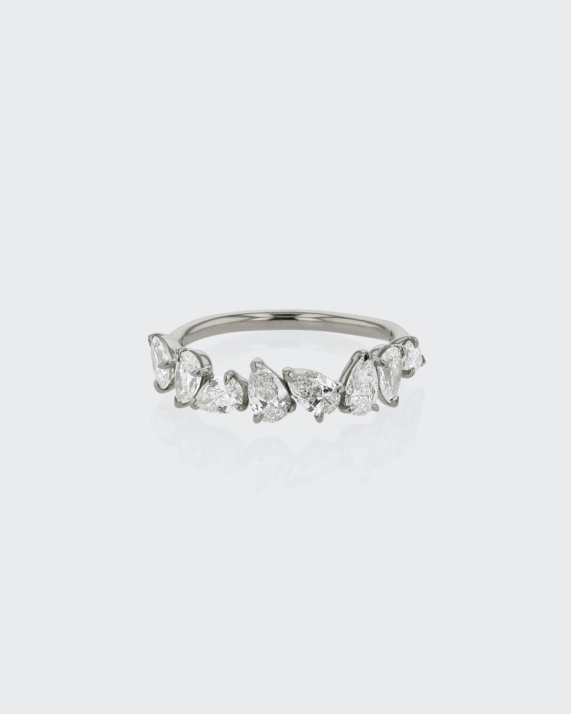 Half Endless Pear Diamond Ring by Sarah & Sebastian