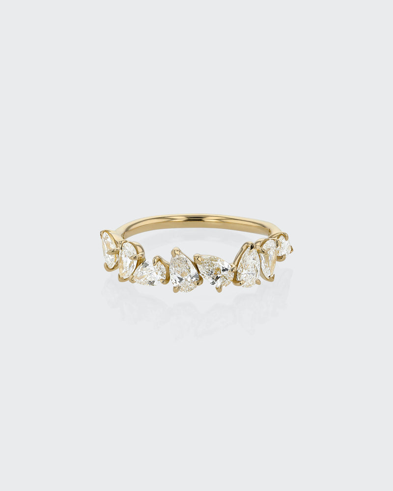 Half Endless Pear Diamond Ring by Sarah & Sebastian