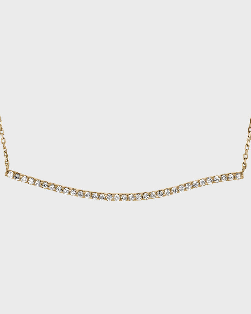 Lightwave Diamond Curve Necklace