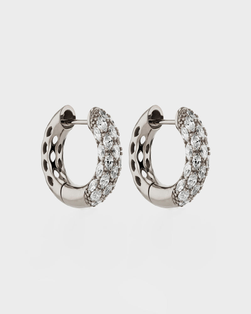 Marquise Tube Hoop by Sarah & Sebastian