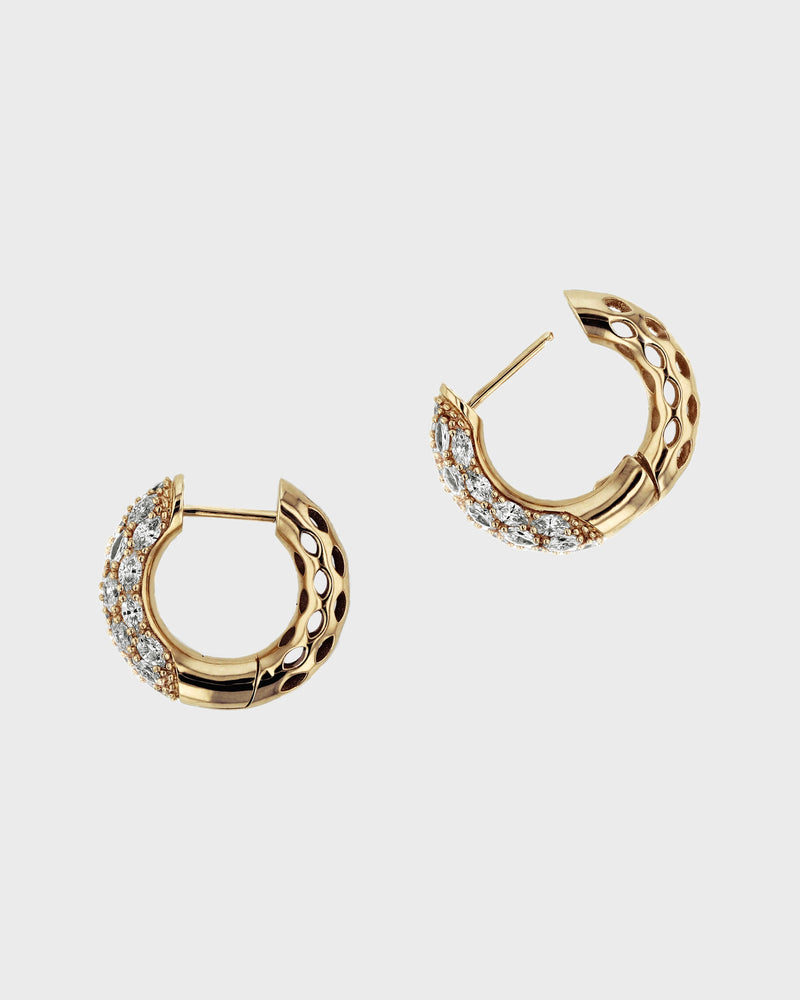 Marquise Tube Hoop by Sarah & Sebastian