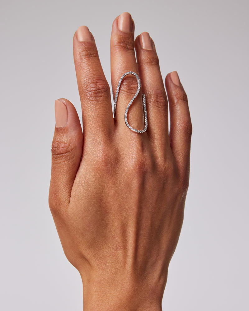Linked Love Ring in Sterling Silver