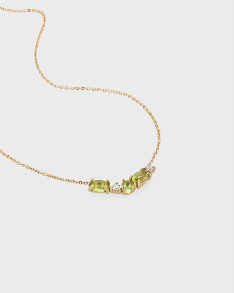 Sand Diamond Peridot Necklace by Sarah & Sebastian