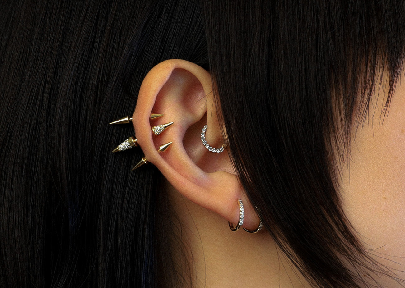 Spike cartilage store earring