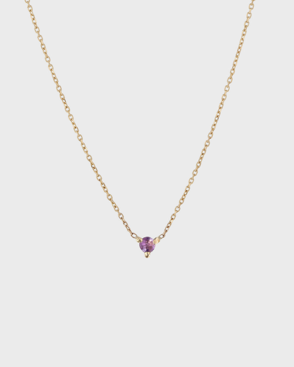 The Petite Amethyst Birthstone Necklace by Sarah & Sebastian