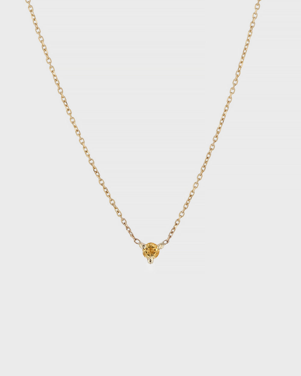 The Petite Citrine Birthstone Necklace by Sarah & Sebastian