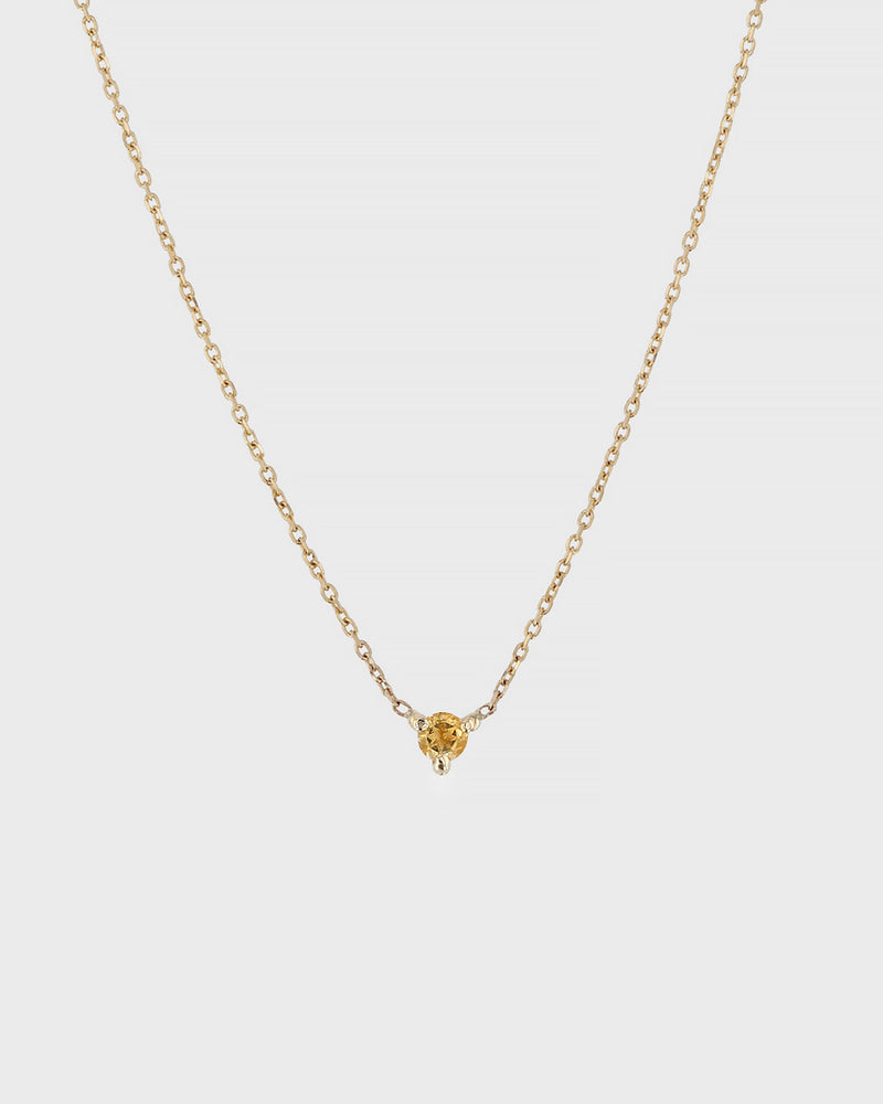 The Petite Citrine Birthstone Necklace by Sarah & Sebastian