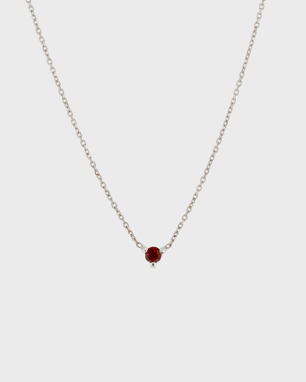 The Petite Garnet Birthstone Necklace by Sarah & Sebastian