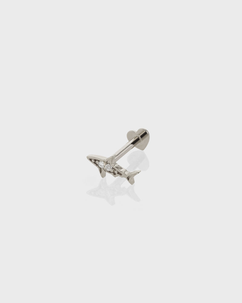 Shark Diamond Cartilage Earring by Sarah & Sebastian