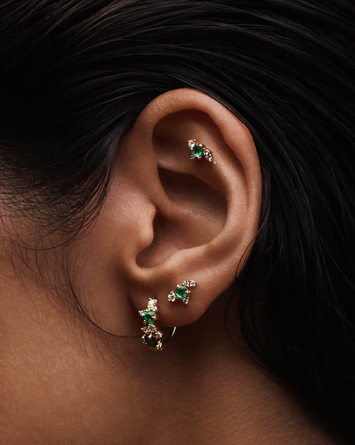 Verdigris Cluster Hoops by Sarah & Sebastian