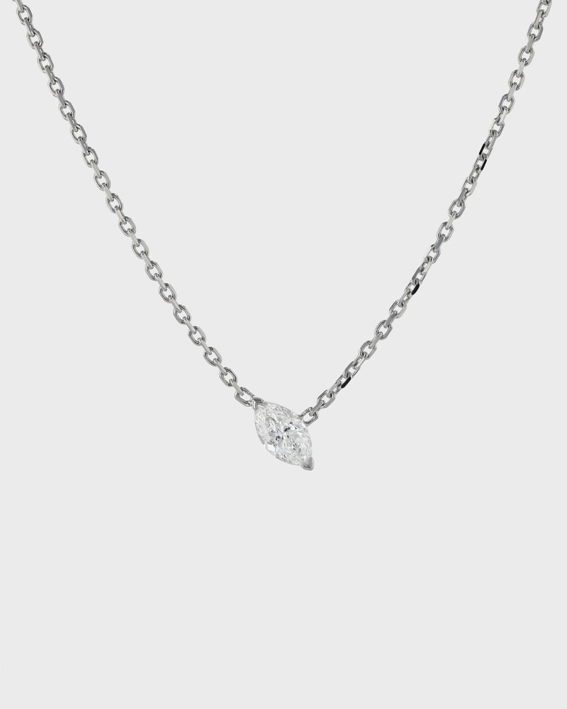 Solitaire Marquise Diamond Necklace by Sarah & Sebastian