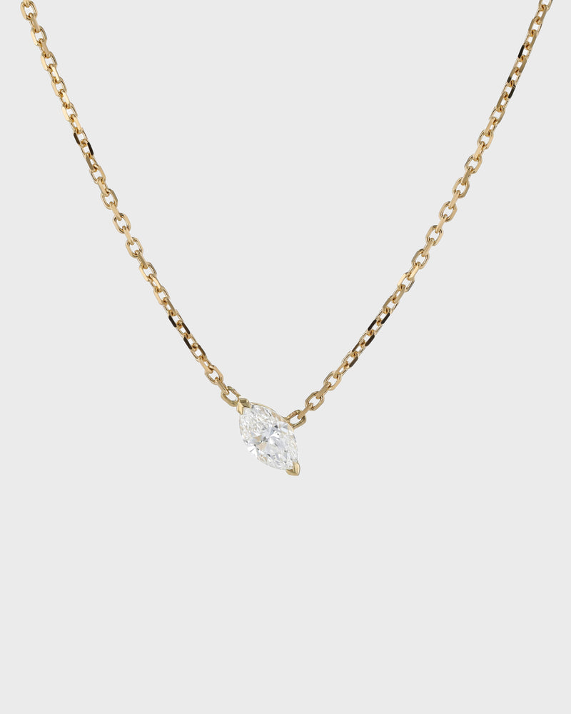 Solitaire Marquise Diamond Necklace by Sarah & Sebastian