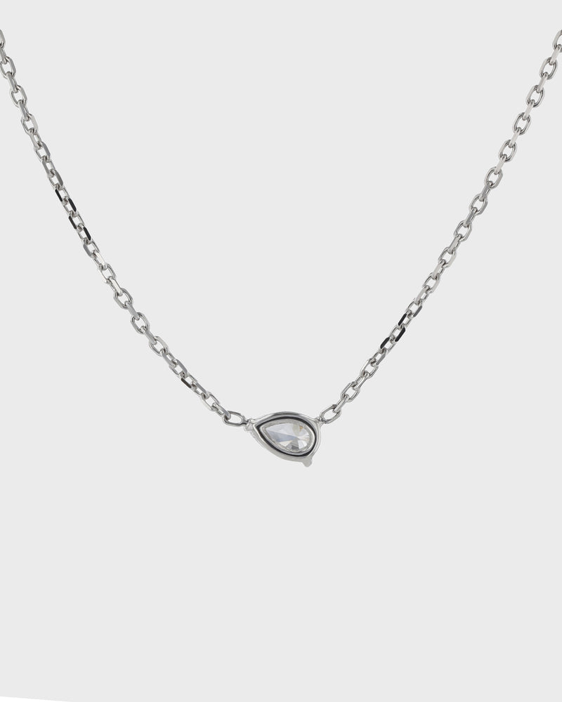 Solitaire Pear Diamond Necklace by Sarah & Sebastian