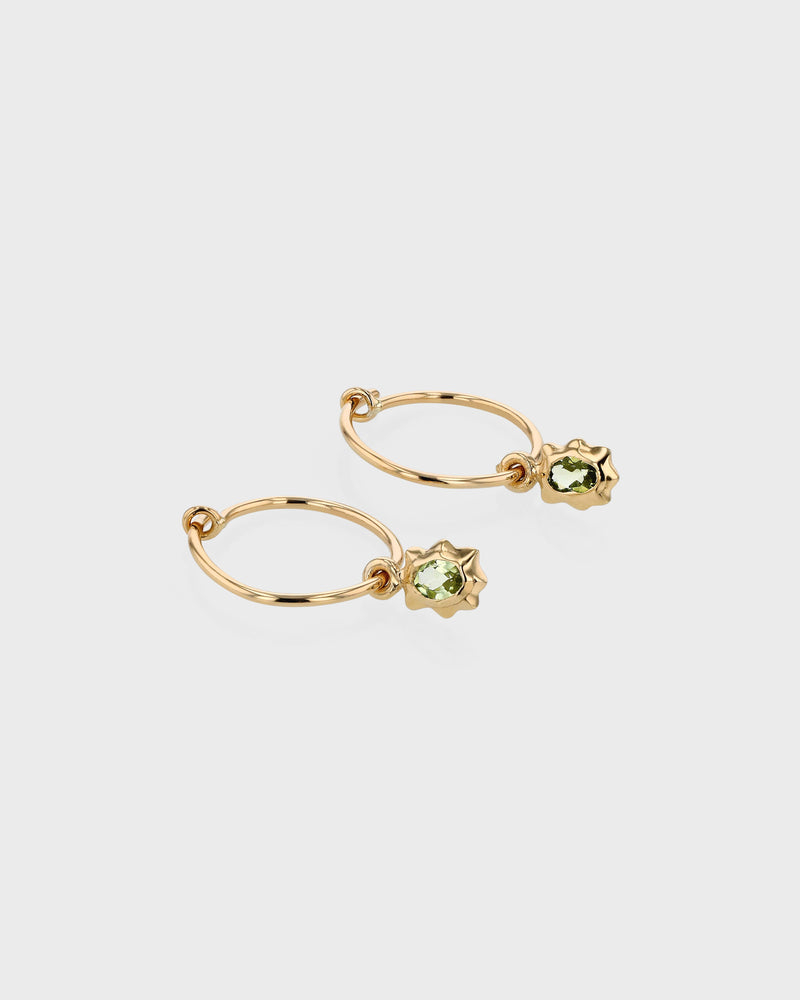 Sunray Peridot Hoops by Sarah & Sebastian