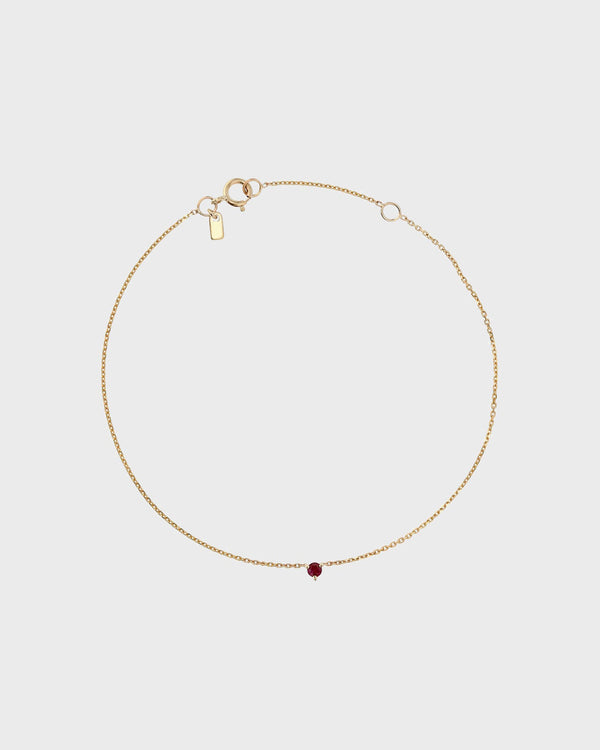 The Petite Garnet Birthstone Bracelet by Sarah & Sebastian