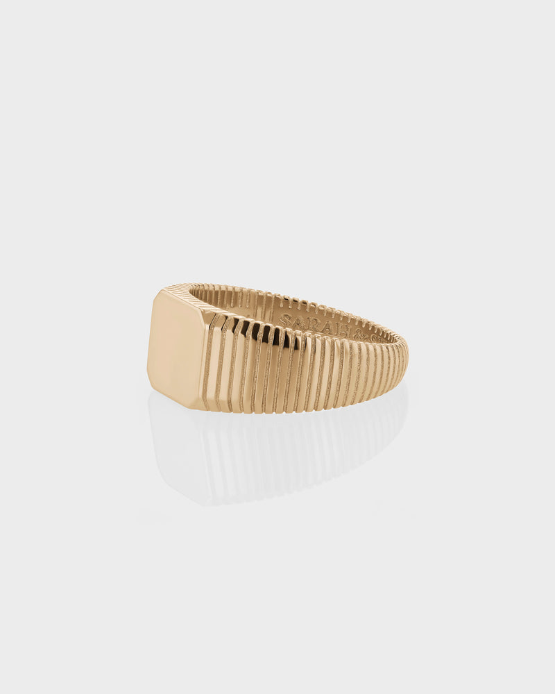 Traction Signet Ring by Sarah & Sebastian