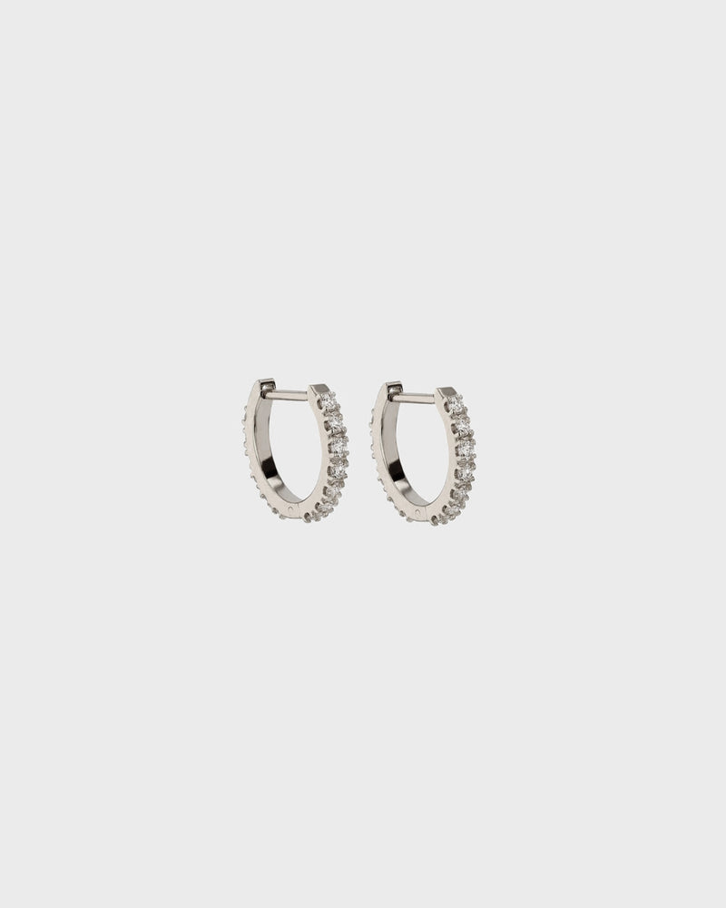 Diamond Salty Hoops White Gold | Sarah & Sebastian