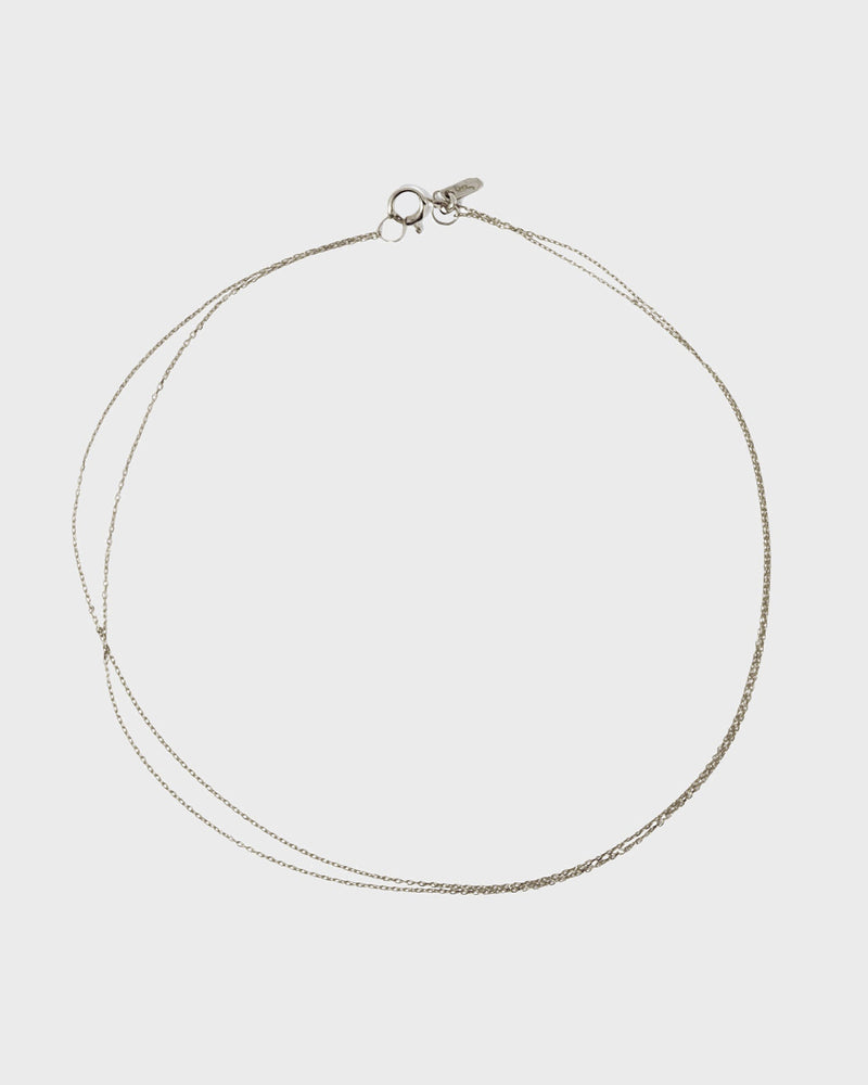 Fine Double Chain Anklet Silver | Sarah & Sebastian