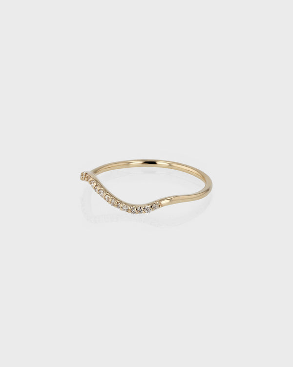 Fine Wave Diamond Ring Gold | Sarah & Sebastian