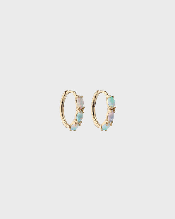 Nymph Opal Hoops Gold | Sarah & Sebastian