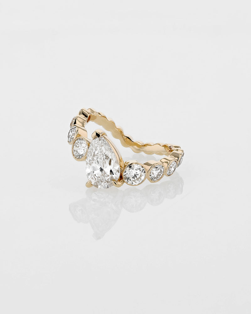 Ocean Engagement Ring Gold | Sarah & Sebastian