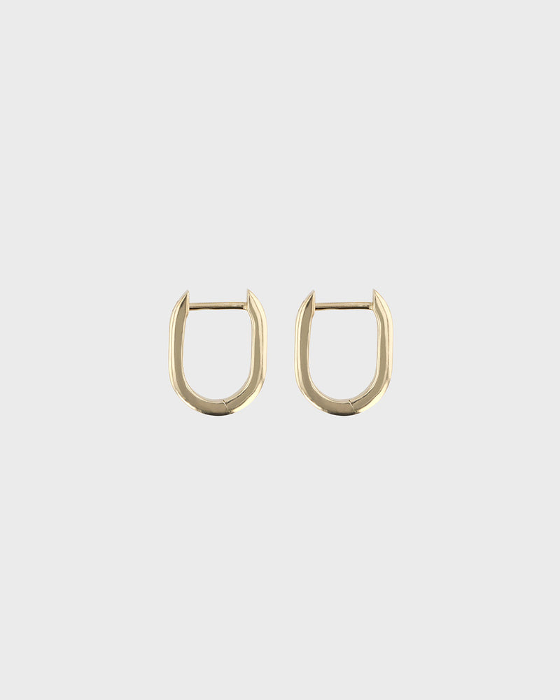 Petite Diamond Channel Hoop Gold | Sarah & Sebastian