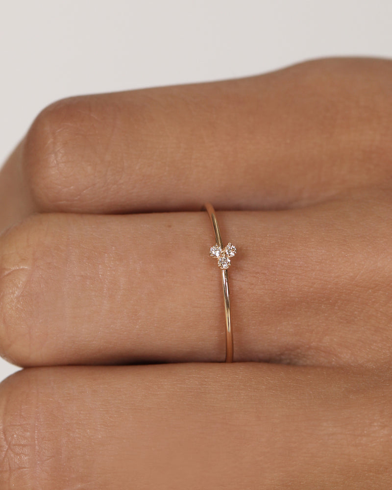 Trio Diamond Ring Gold | Sarah & Sebastian