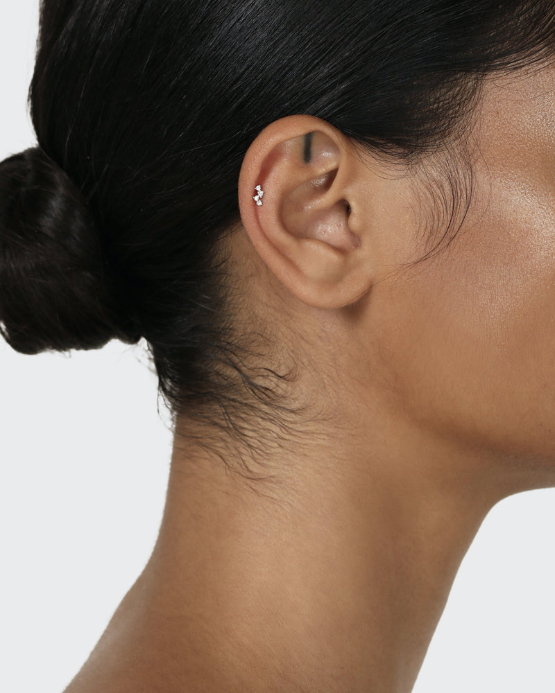 Tiny Cluster Diamond Cartilage Earring by Sarah & Sebastian