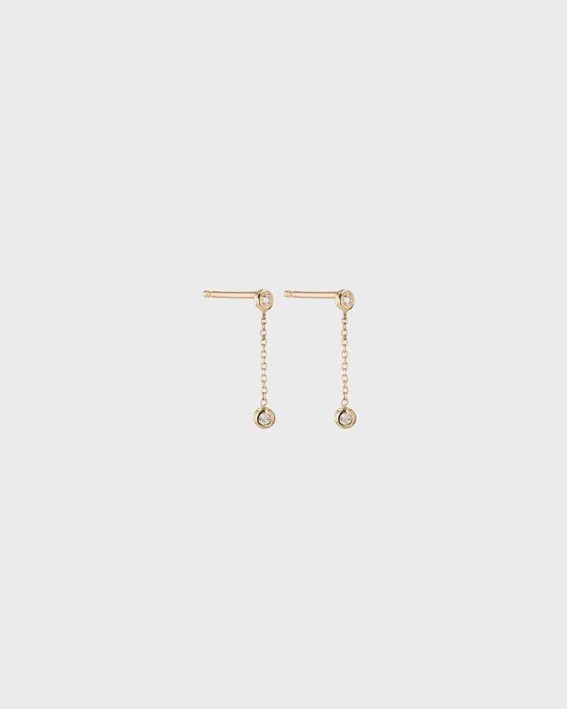 Tiny Lunette Diamond Earrings Gold | Sarah & Sebastian