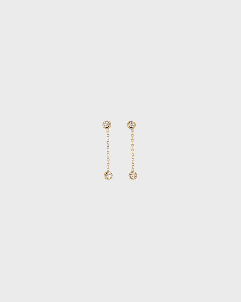 Tiny Lunette Diamond Earrings Gold | Sarah & Sebastian