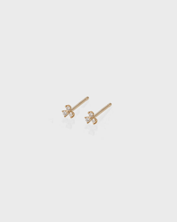 Trio Diamond Earrings Gold | Sarah & Sebastian