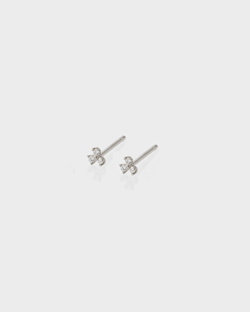 Trio Diamond Earrings White Gold | Sarah & Sebastian